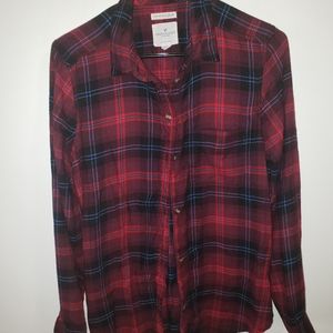 American Eagle Ahh-Mazing Soft Plaid Top